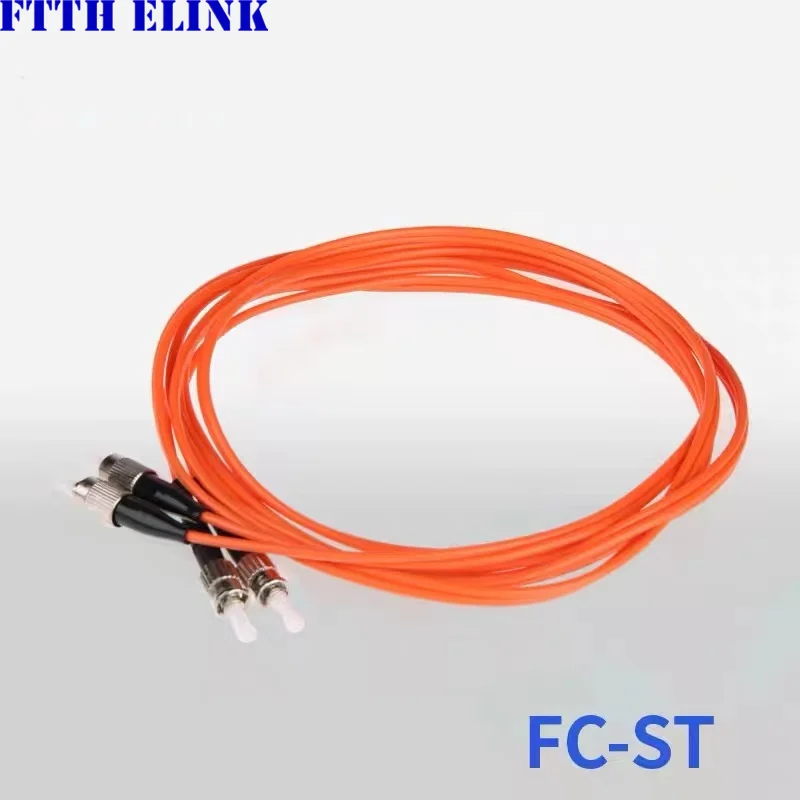 FC-ST fiber optic patchcords Duplex ST-FC Multimode 3.0mm 50/125um orange cable optical fibre jumer free shipping ST to FC 20pcs od2 2 optical digital audio fibre optic cable tv connection cable spdif output cable 1m 2m 3m