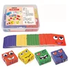 Montessori Cube Table Game Toy  Kids Face Change Expression Puzzle Building Blocks Early Educational Toys for Children Gifts 6