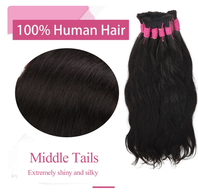 Original Human Hair Bulk For Braiding Mega No Weft Human Braiding Hair Natural Vietnamese Bulk Extensions