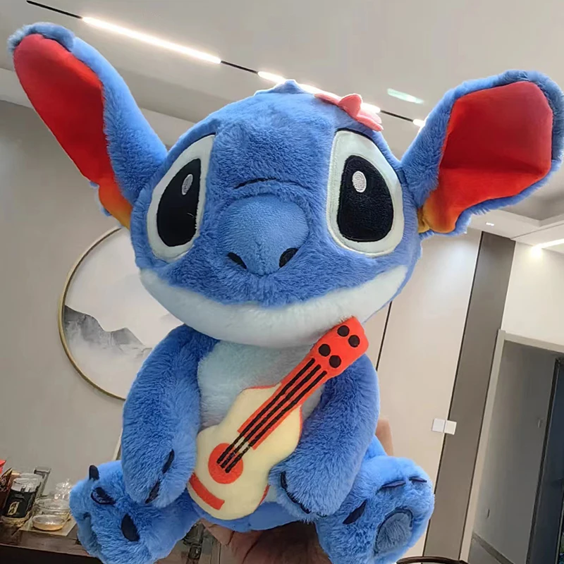 30/50cm Lilo and Stitch Disney Plush Toys Guitar Music Cute Anime