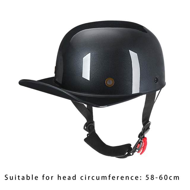 Retro Motorcycle Helmet Open Face Quick Release Strap for ATV Bike