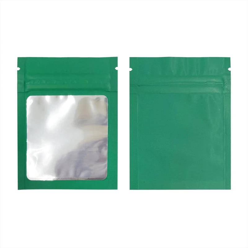 7x9cm Matte Colors With Clear Window Frosted Small Reusable Bag Smell Proof Resealable Zip Lock Mylar Bags Zipper Plastic Bag 4