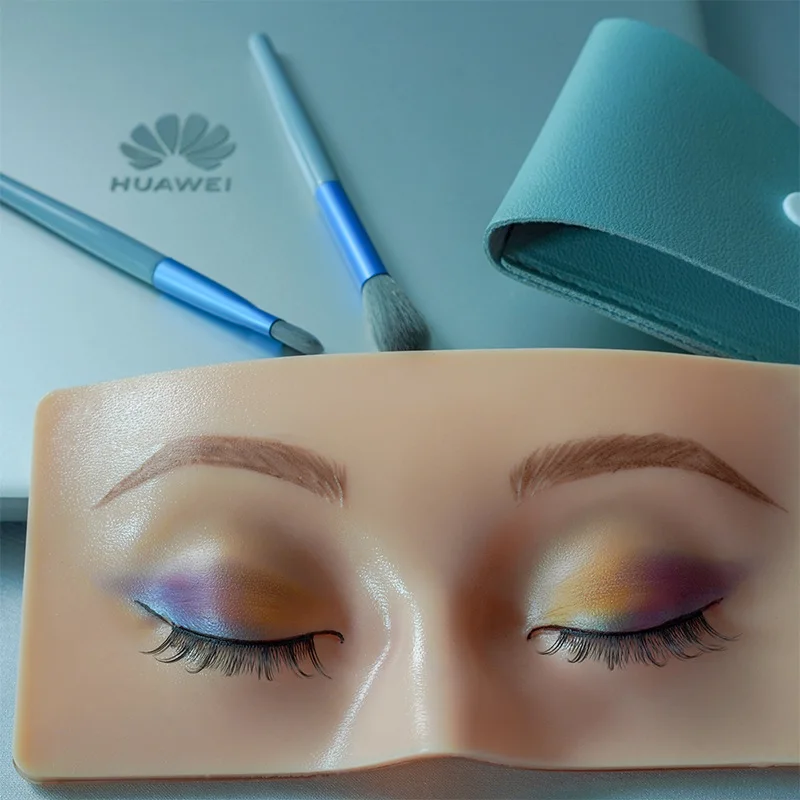 Reusable Makeup Board Eyebrow Tattoo Practice Skin Eye Makeup Training Silicone Practice Pad for Makeup Beauty Academy Cosmetic