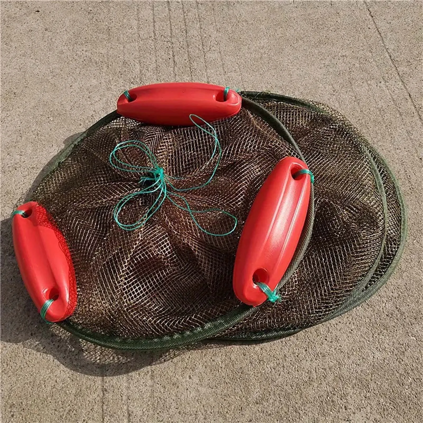 Portable Mesh Crab Fishing Net Crayfish Lobster Shrimp Prawn Hand Trap Foldable 3/4/5 Circles Fishing Network Trap Cage Tackle with fishing net fishing traps crayfish catcher crab traps