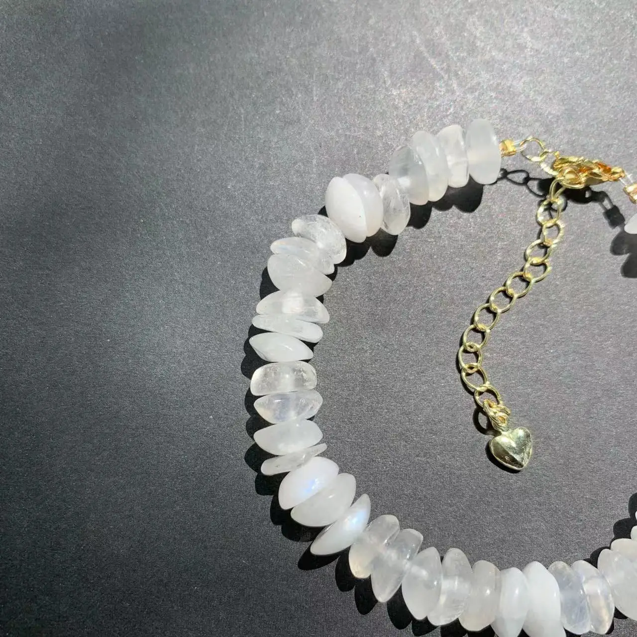 Irregular Natural Moonstone Beads Bracelet Blue Light  Jewelry Wholesale GEM Beads Healing Women Men Jewelry Gifts