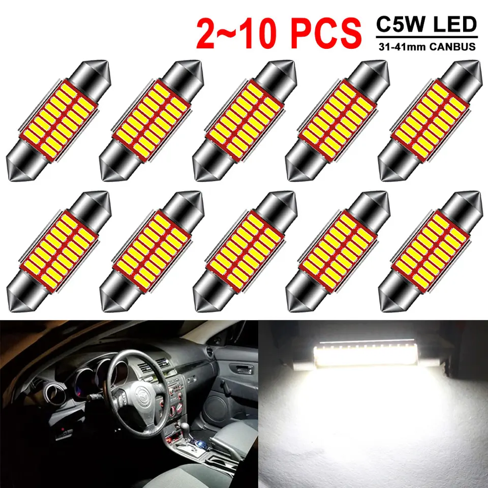 2pcs 31mm 36mm 39mm 41mm C5W C10W 4014 12V LED CANBUS Car Festoon Lights Auto In - Foto 3