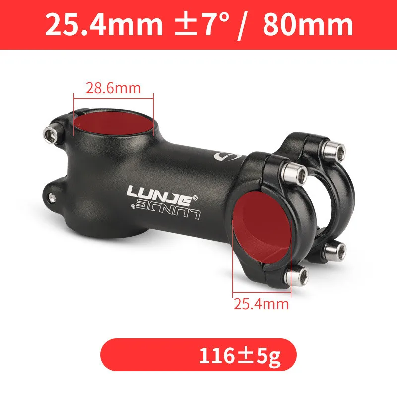 Tige courte de vtt en aluminium ultralégère à 7 degrés, 45mm, 25.4/31.8mm, tige mate pour vélo de route et de montagne, pièces de bicyclette  18