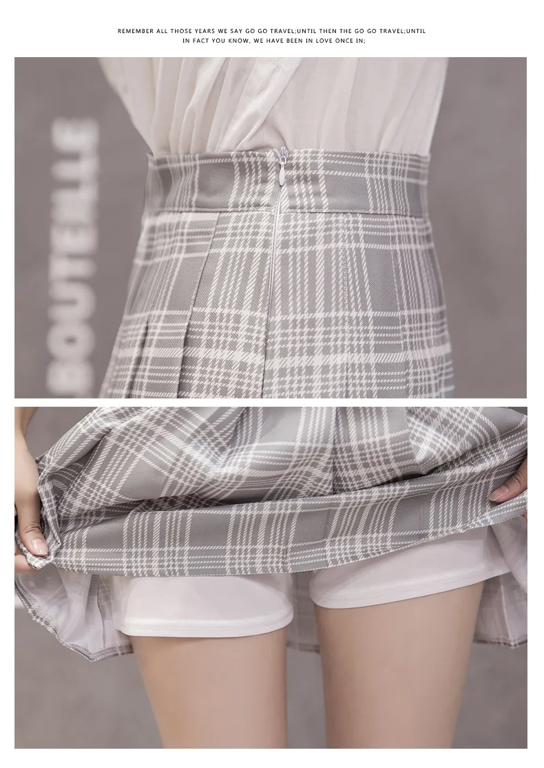 sequin skirt Plaid Pleated Skirt Mini Skirts Summer Winter Black Mini Skirts Women Korean Japanese Style Micro Skirt School White Skirt Y2k maxi skirt