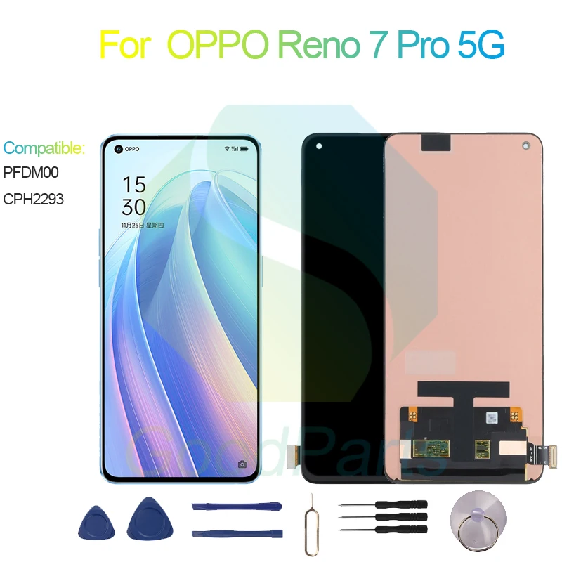 

For OPPO Reno 7 Pro 5G LCD Display Screen 6.55" PFDM00, CPH2293 Reno 7 Pro 5G Touch Digitizer Assembly Replacement