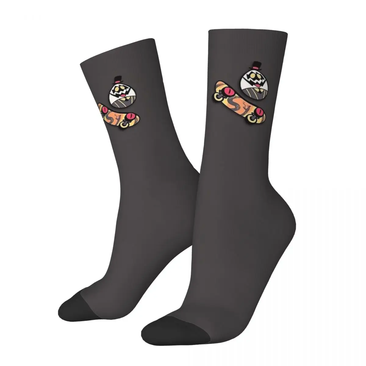 

Autumn Winter Cool Women Men Hazbins Hotels Anime Socks Non-slip Basketball Socks