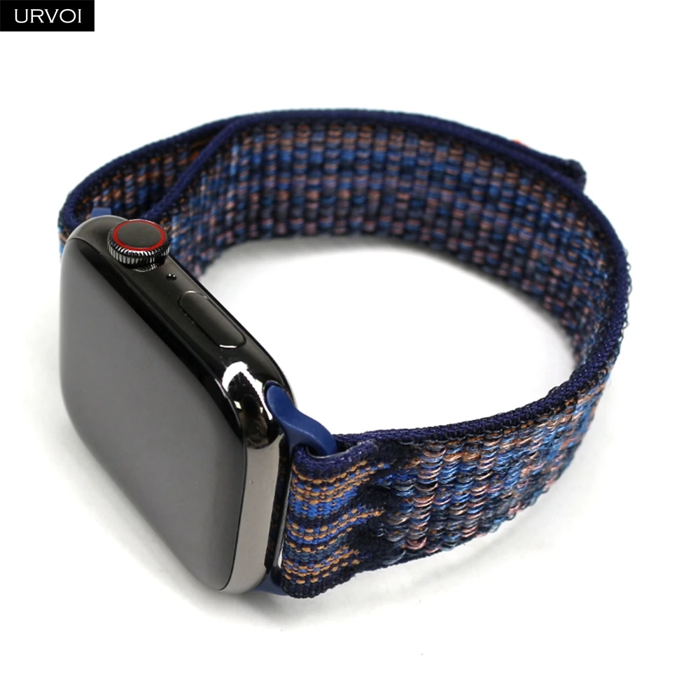 URVOI N Sport loop for Apple Watch Series 11 10 9 8 7 6 SE Nylon Loop Woven pull tab band for iWatch lightweight strap 42mm 46mm