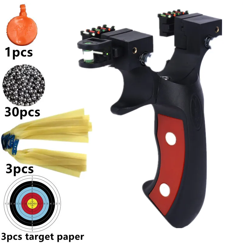 

Professional Resin Laser Slingshot Compression Slingshot Outdoor Hunting Shooting Rubber Band with Target Paper Exercise Package