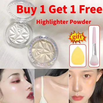 하이라이터 파우더 컨투어 셰이딩 글리터, 3D 브론저, 매트 쉬머, 블러쉬 파우더 메이크업, 얼굴 바디 하이라이트 브론저 메이크업