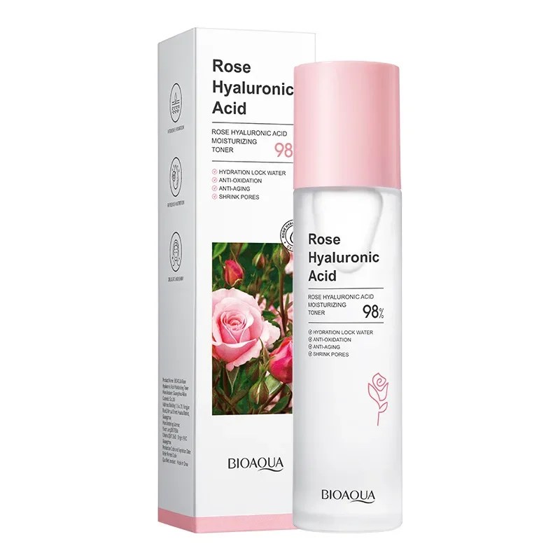 

BIOAOUA Rose Hyaluronic Acid Moisturizing Face Toner Nourishing Whitening Brighten Face Color Hydrating Shrink Pores Skin Care