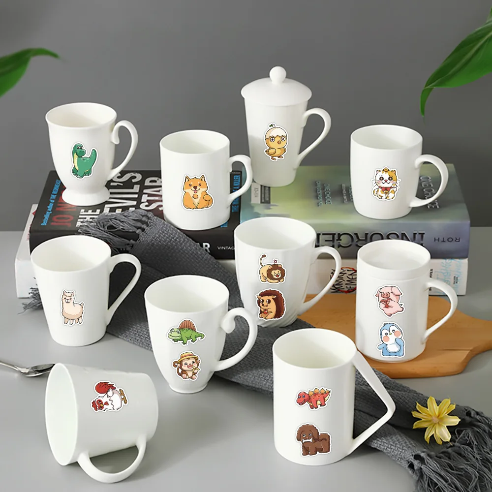 50 stücke Nette Tier Graffiti Aufkleber Kinder Spielzeug Kühlschrank Telefon Fall Wand Zimmer Cartoon DIY Ästhetische Vinyl Dekor Kinder Mädchen – Detail 33