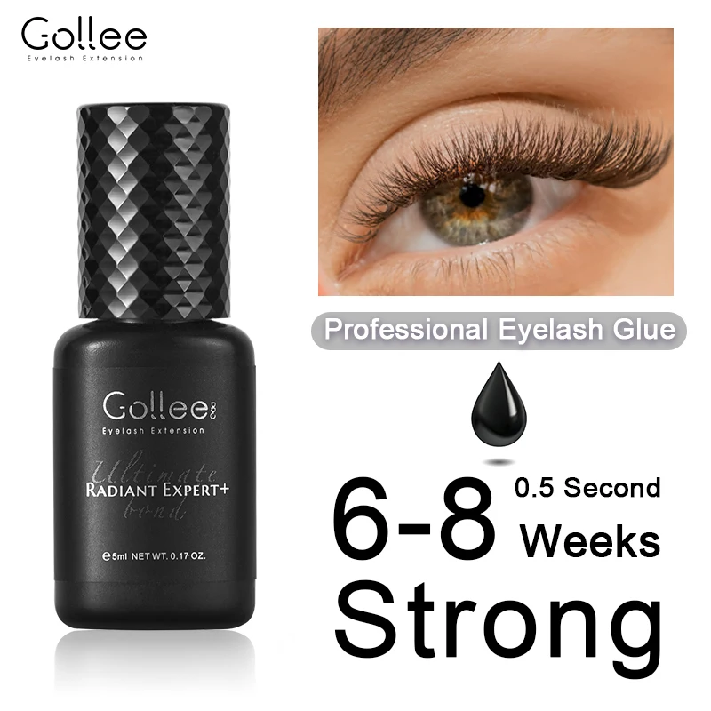 Gollee 0.5s colle d'extension de cils à séchage rapide adhésif de cils professionnel durable 6-8 semaines greffage imperméable cils Super Bonder