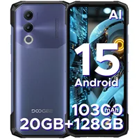 DOOGEE Blade20 Rugged Phone Gemini AI 6.6'' Screen 10300mAh Battery 20GB(4+16) 128GB Android 15 16MP AI Camera NFC Smartphone