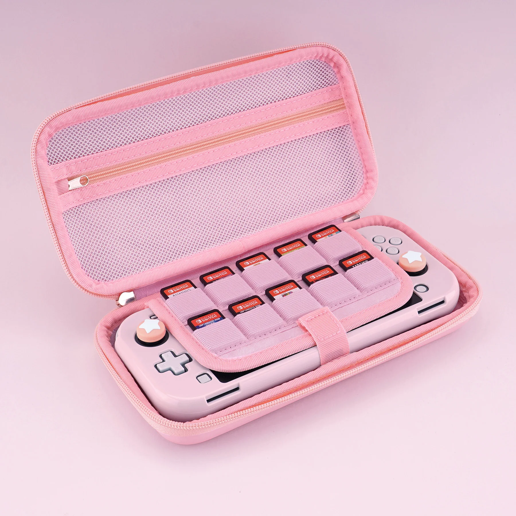 nintendo switch lite, menina caso de armazenamento