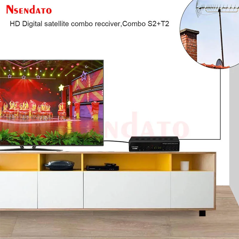 DVB T2 S2 Combo Digital Terrestrial Satellite TV Receiver Support PVR Full HD DVB-T2 DVB-S2 Combo For TV Teceiver