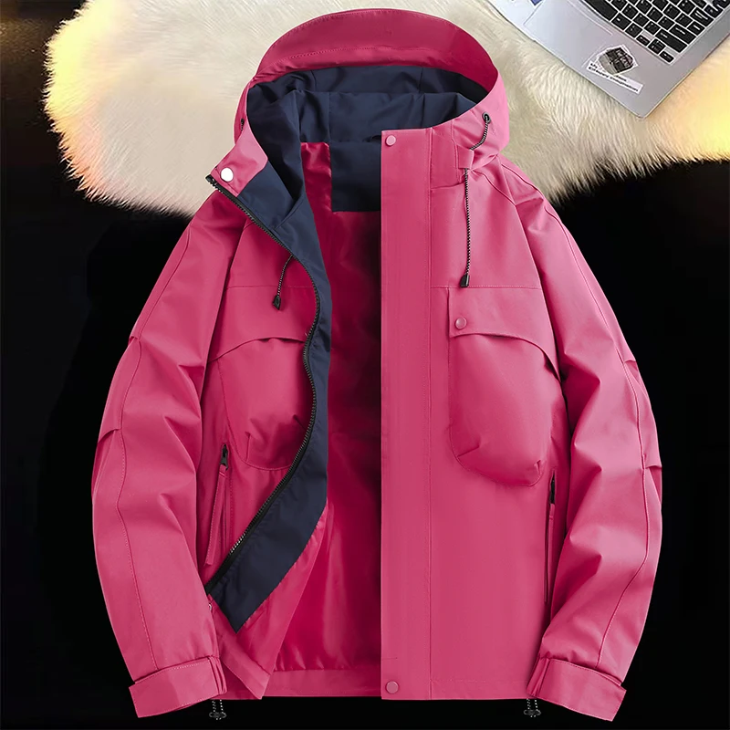 Outdoor Hiking Jacket Windproof Waterproof Coat For Men Women Fashion Casual Hooded Jacket Teenager Daily Outdoor Outerwear - 3