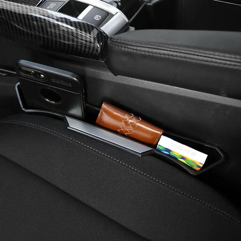 

Car Seat Gaps Filler Organizer Front Seat Waterproof Durable Soft PU Leather Material Auto Center Console Side Storage Box