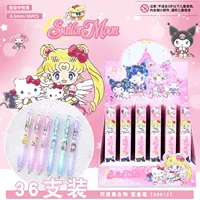36 Pcs Cartoon Sanrio Characters &Sailor Moon Hellokitty Kuromi Melody Student Stationery Whole Box Wholesale 1