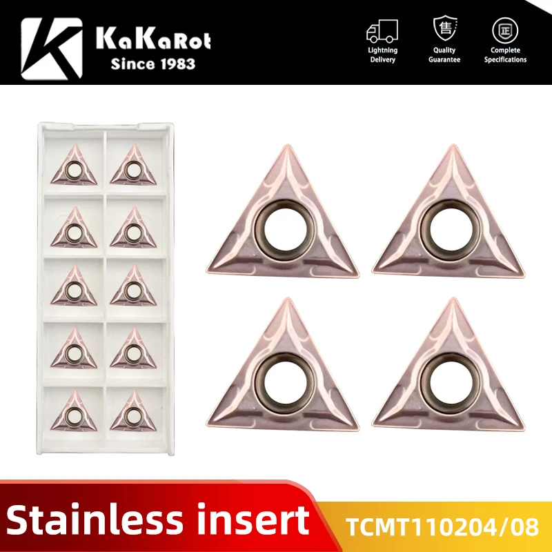 10 Inserti In Carburo TCMT110204 / TCMT 731 – Per Tornitura Acciaio E Inox, 10 Mm, Foro 2-4 Mm, Resistenti All'usura