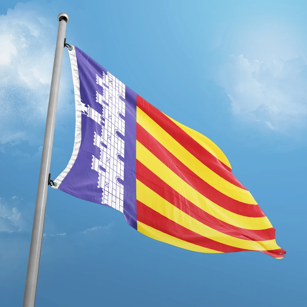 Produktbild von Mallorca Flagge 90x150 Cm - UV-beständig & Wasserdicht