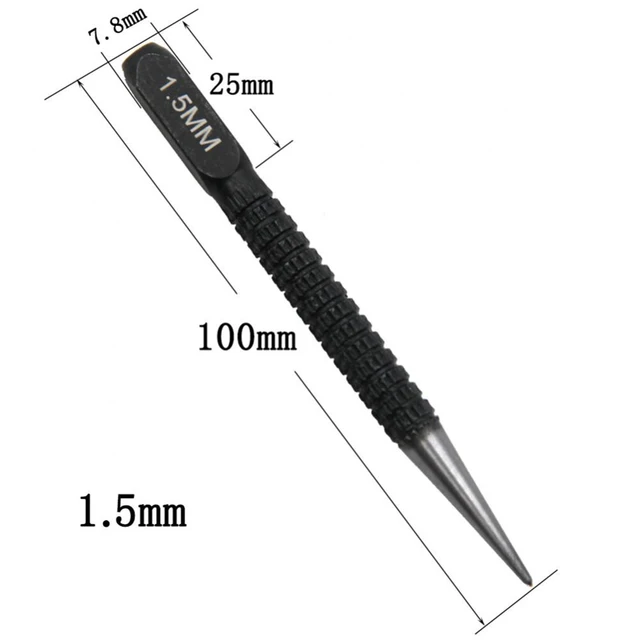 Automatic Center Punch Locator Window Breaker Universal 1.5/2/3mm Alloy Steel Metal Wood Marking Drilling Tool Punch Metal Drill 4