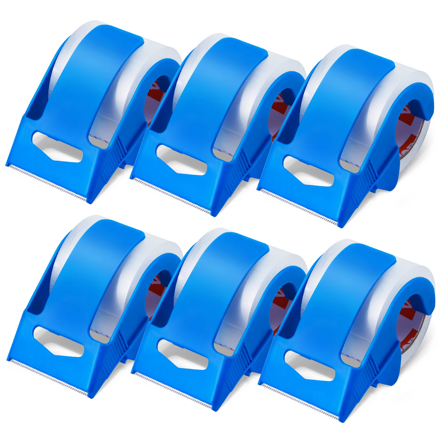 Clear Packing Tape with Dispenser for Moving and Shipping