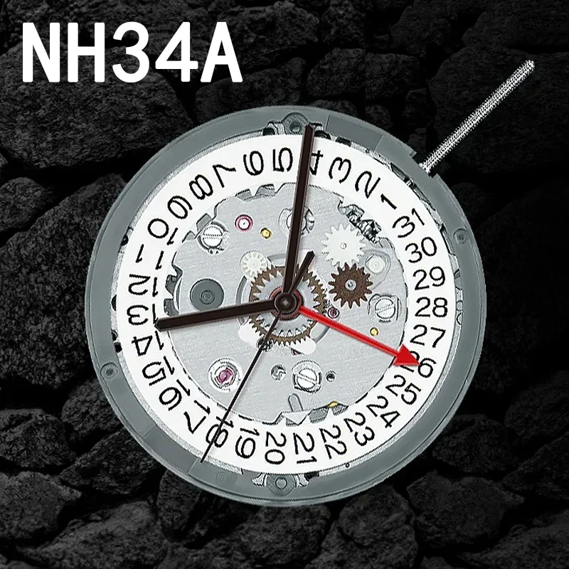 自動金属巻き時計,高精度,nh34ムーブメント,4つの手,gmt日付