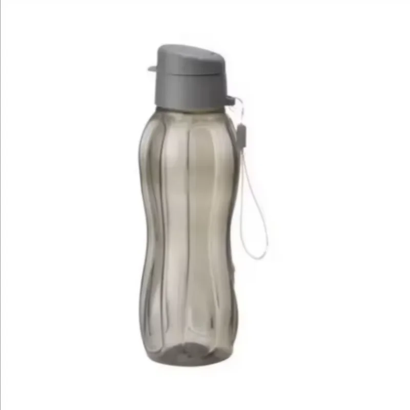 Large Capacity Portable Outdoor Sports Water Bottle - Solid Color Plastic Drinkware Cup