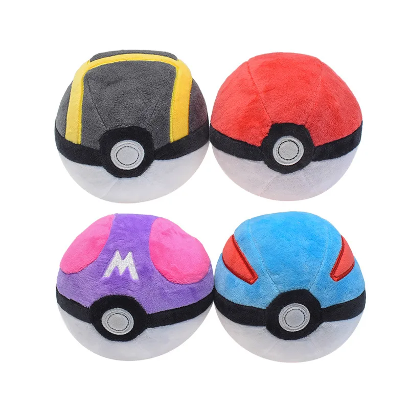 12Cm Pokemon Ball Peluche Poke Ball Pokeball Pokemon Farcito Anime Doll Master Great Ball Master Ball Ultra Ball Strange Ball