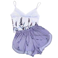 Satin Faux Silk Pajamas Set Women Strap Top Pants Floral Printed Sleepwear Autumn Pyjamas Home Wear Nightwear Robe Gown S-XXL - Image 5