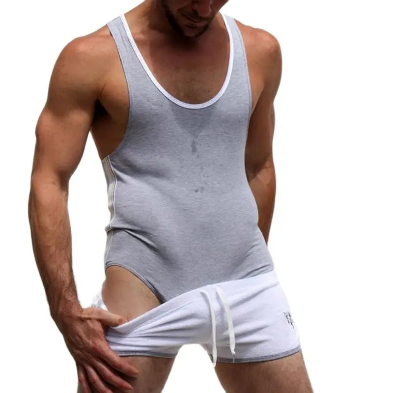 Body Shaper Slimming Corset Mens Underwear Modal Shirt Bodysuit