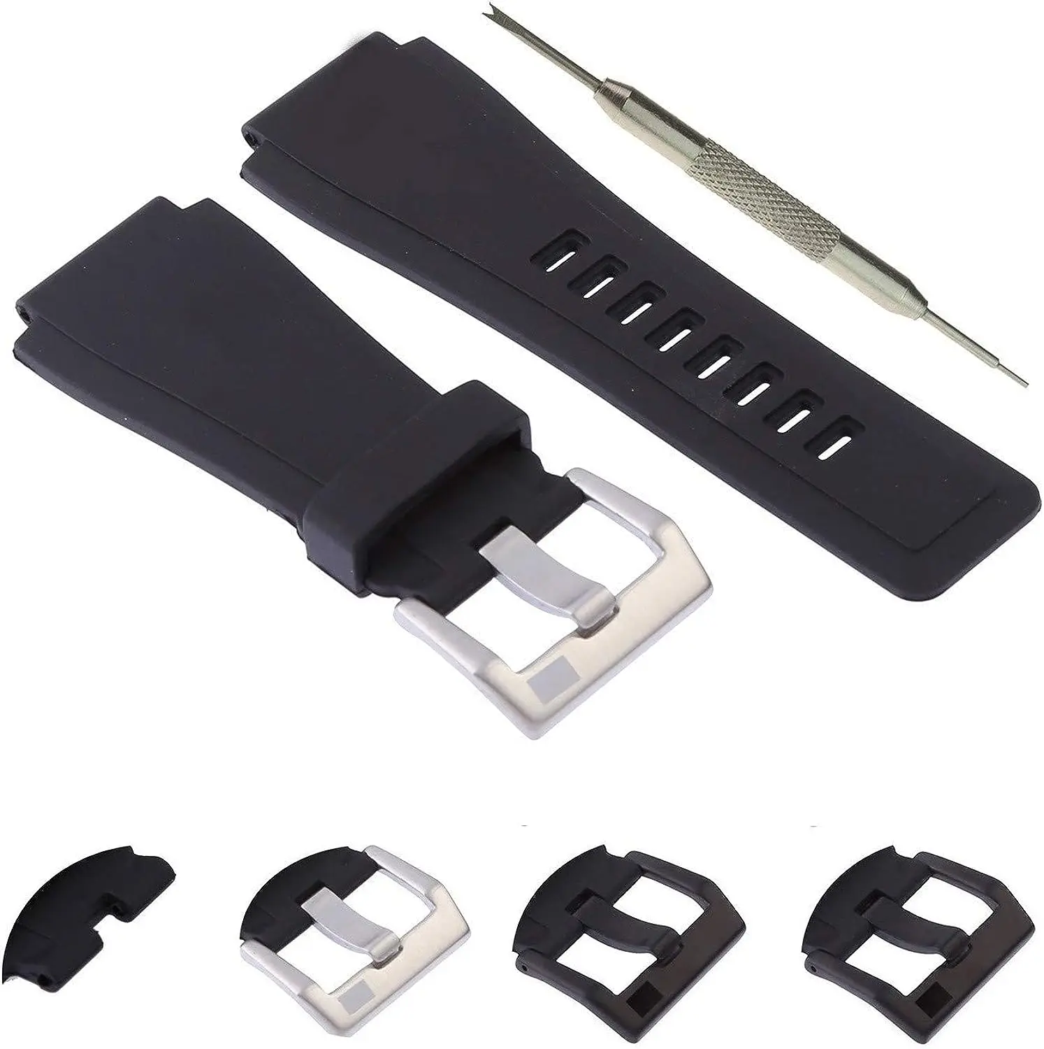 China Wholesale Rubber 27 mm Wristwatch Band BR01-97-PWRSVE-BK_SWA_K0025621 main image 0