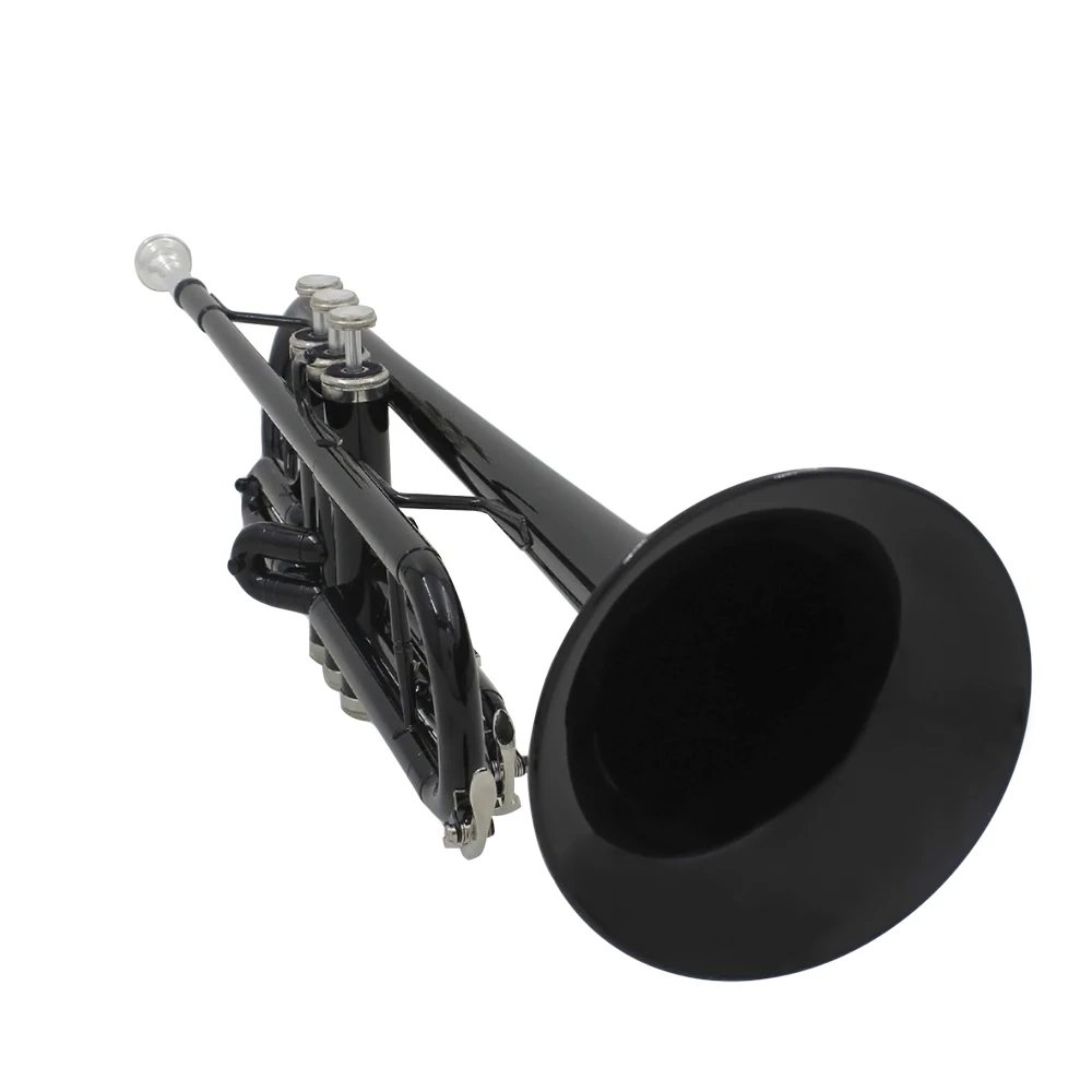 SLADE Bb Trumpet B Flat Brass Trumpet Musical Instrument Case Mouthpiece Gloves Cleaning Cloth Strap trumpet instrument