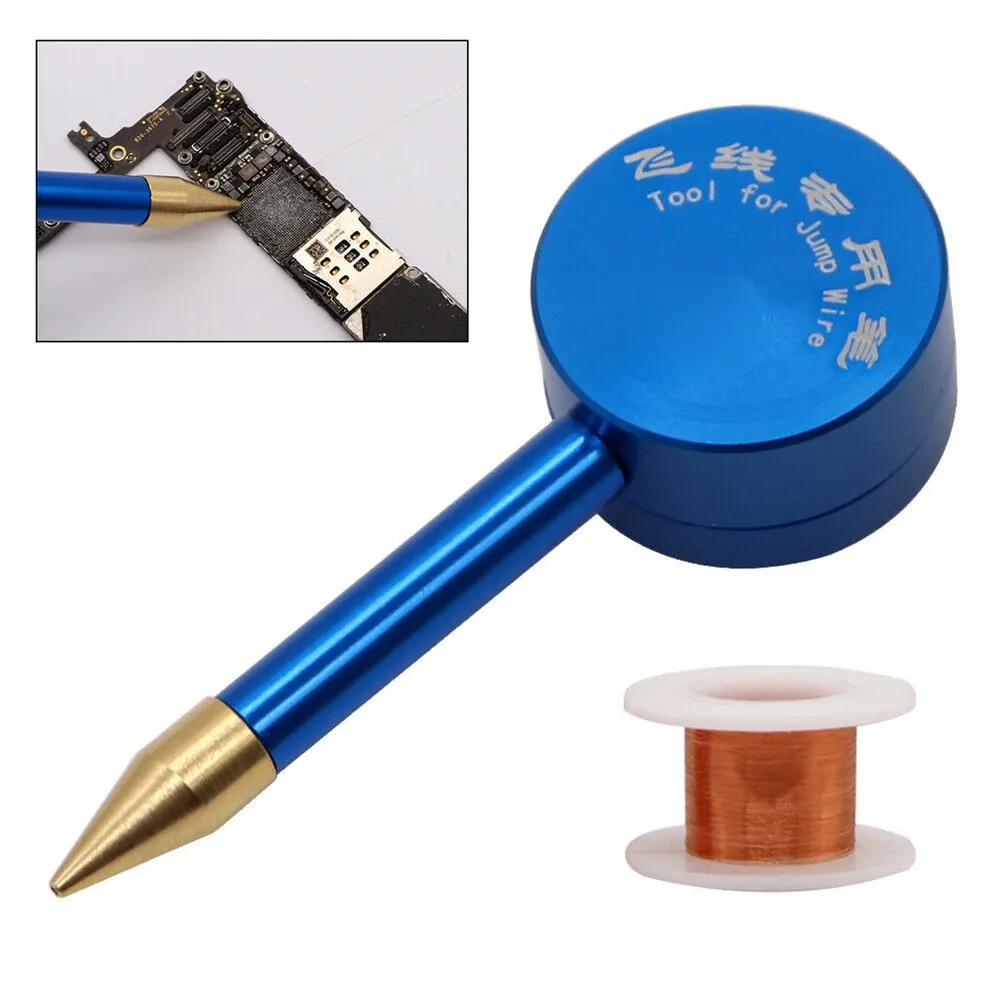 electrode rod BAG Welding Consumables Chip Jumper Wire Pen Auxiliary Tool For 0.02mm PCB Link Line Reel PCB Welding Soldering Repair leather welding helmet