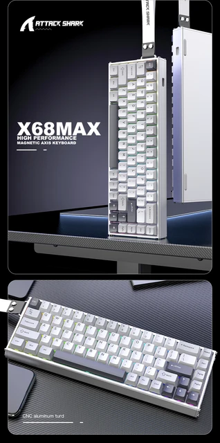 ATTACK SHARK X68MAX HE Aluminum Rapid Trigger 8KHz Wired