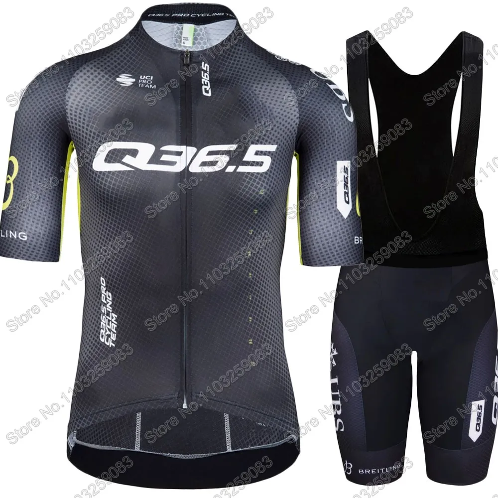 Pro Team Q36.5 Cycling 2025 Jersey Set Short Sleeve Switzerland Clothing Mens Road Bike Shirts Suit Bicycle Bib Shorts MTB Ropa 2