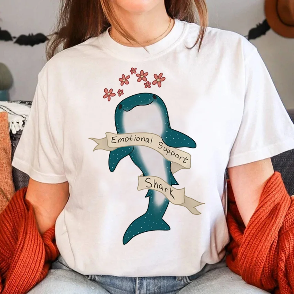 

Whales Tee women designer manga summer t shirt female anime harajuku clothes