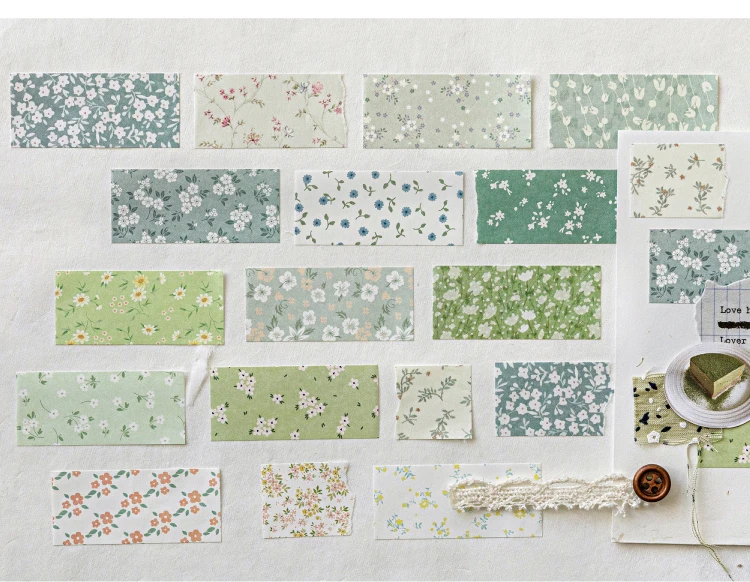 50 mm * 2 m/Rollen INS Masking Tapes Floral Collection Dekor Label Aufkleber für Journal Scrapbooking Tagebuch Album Briefpapier Klebeband – Detail 12