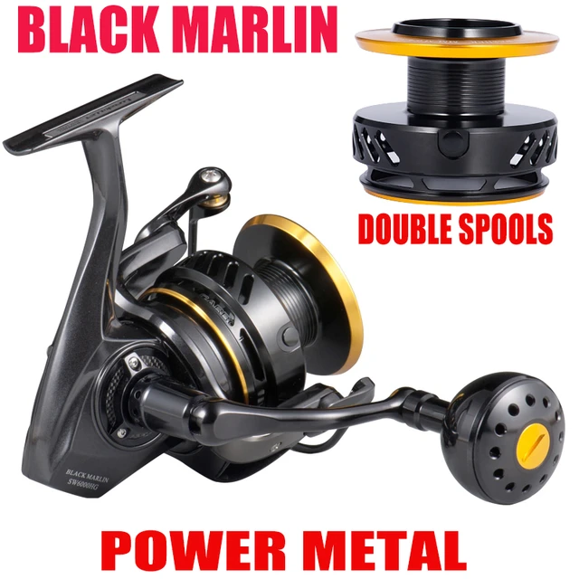 Lurekiller Double Spool Metal Spinning Reel Black Marlin  SW4000XG/SW5000XG/6000HG/10000HG 9+1BB 30KG Drag Saltwater Fishing Reel -  AliExpress