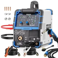 8-in-1 Welder Machine 200A MIG Welder Flux Core MAG Aluminum Spot Lift Stick Spool Gun Multifunctional Welding Tool with 1