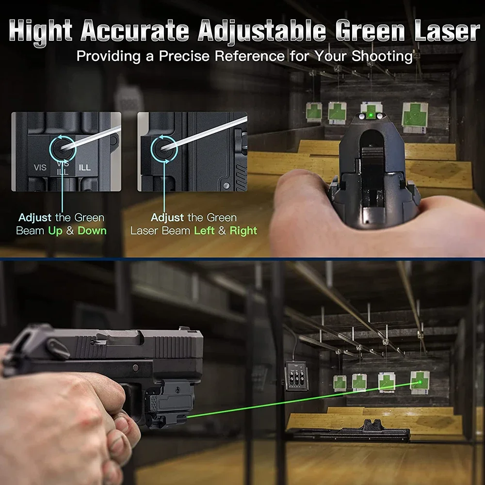 Description Picture 5 of item1000 Lumens Powerful Quick Tactical Flashlight Rechargeable Weaponlight with Laser Light for Quick Release 20mm Rail Mount