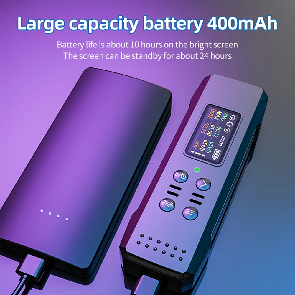 가이거 계수기 대리석 방사능 모니터 휴대용 개인 방사선량 경보 장치 원자력 발전소용 충전식