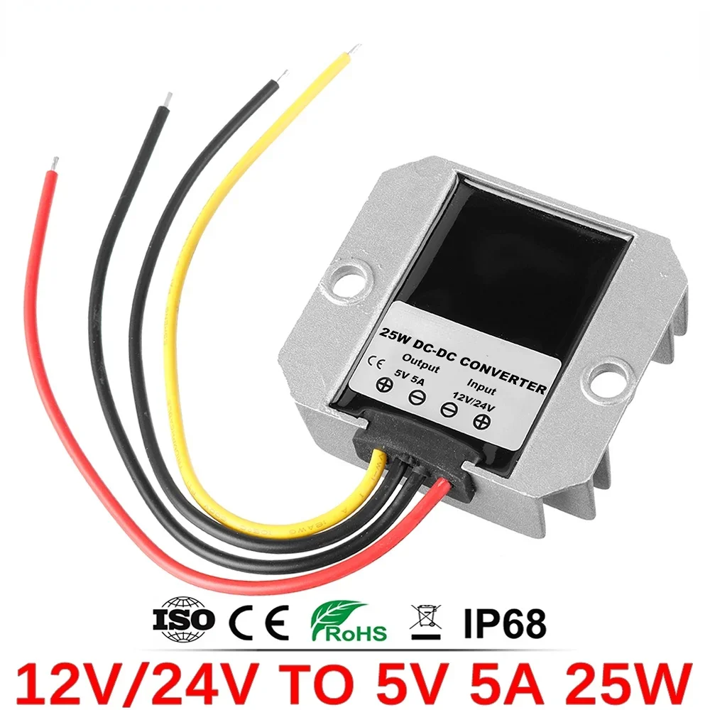 12V 24V to 5V 6V 5A10A 12 Volt to 5 Volt Buck Power Supply DC DC Converter Step Down Regulator Voltage Reducer for Cars Toys