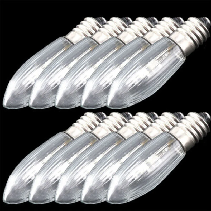 

10pcs LED Bulbs Warm White Replacement Lamp Bulbs Candle Light Bulb 10-55V Bulbs Vintage Edison Lamp for Bathroom Kitchen Home