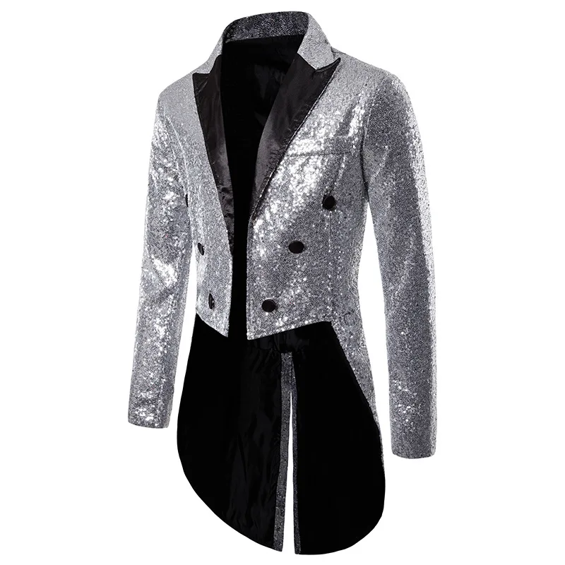 

2023 New Men's Suit Tuxedo Banquet Host British Wind Nightclub Performance Sequin Fashion Design Trend Show Men's Casual Suit