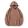 New Washed Retro Distressed Pure Cotton Hoodie for Men and Women, Solid Color Pullover, Fashionable Casual Hooded Sweatshirt 5